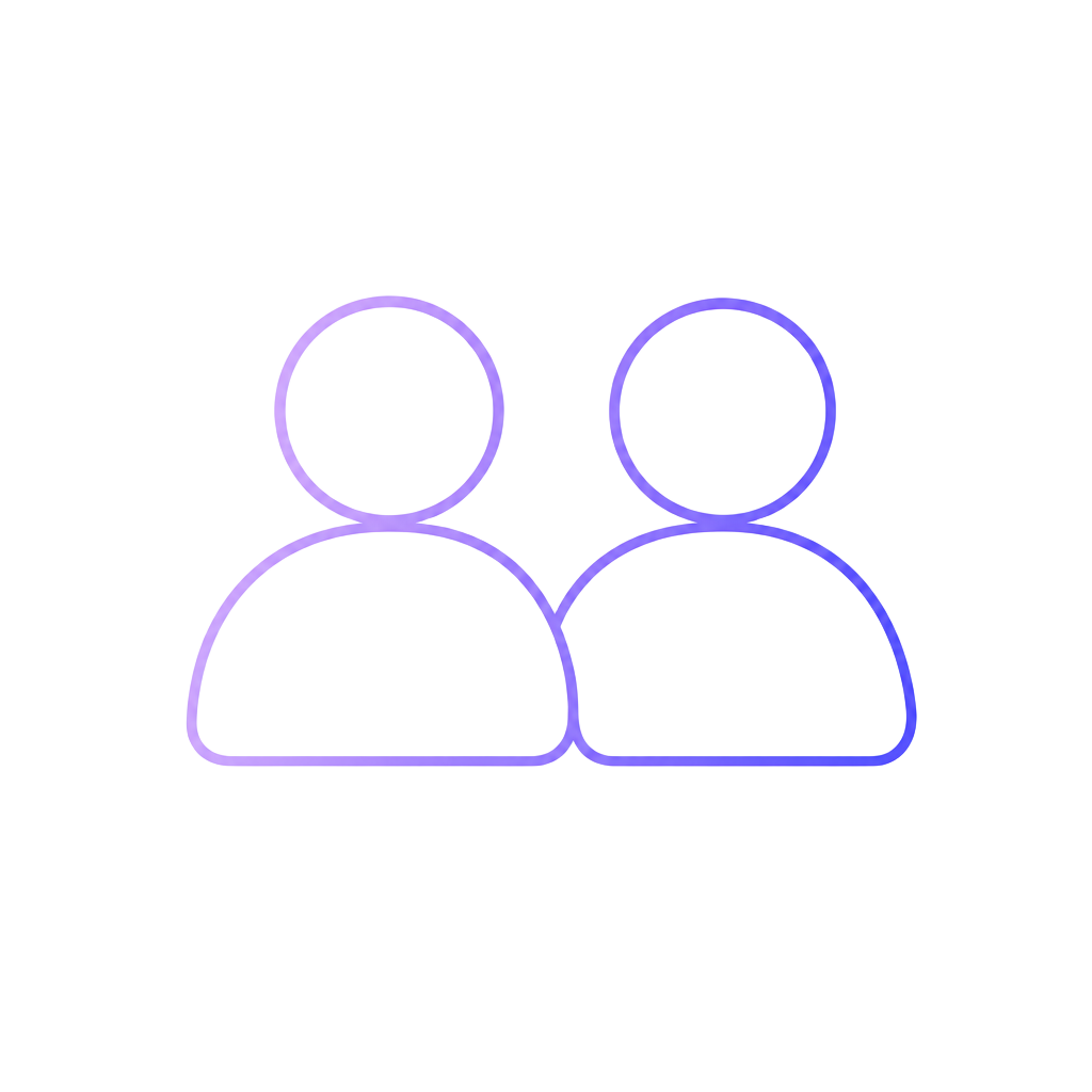 Two people connected